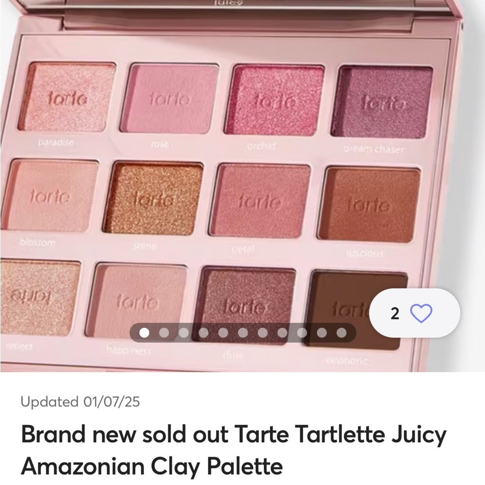 💅🏼 BRAND NEW Tartelette Amazonion Clay Palette ✨💕